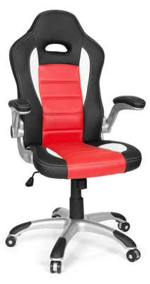 Obrázok produktu pre hjh OFFICE herné kreslo GAME SPORT Imitácia kože Výškovo nastaviteľné počítačové kreslo, kancelárske kreslo s podrúčkami