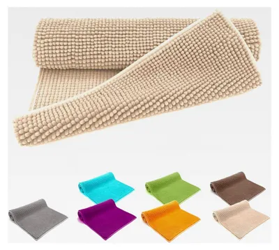 Produktbild von Badvorleger Chenille Saugstark Badematte  Typ771 Beige 70 x 120 cm