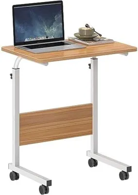 Imagen del producto de Mesa auxiliar Famanu con ruedas, altura ajustable, en varios colores, 60 x 40 cm