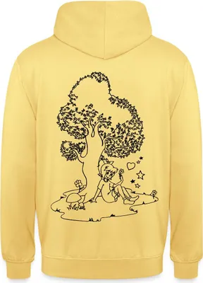 Produktbild von Spreadshirt Bibi Blocksberg Mit Bibi Und Großem Baum Uni Hoodie, L, Zitronengelb