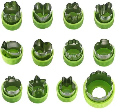 Image de Moules à pâtisserie en acier inoxydable - Lot de 12 pièces - Idéal pour les biscuits et les gâteaux