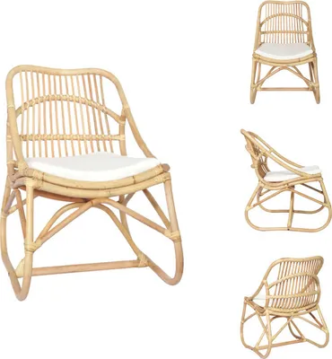 Produktbild von vidaXL Rattanstuhl Leinen -  Sessel