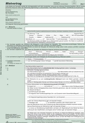 Immagine prodotto di 25x RNK Verlag 524 Contratto di locazione universale per appartamenti SD con protocollo di consegna 4x2 fogli DIN A4