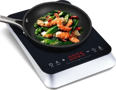 Image de Plaque à induction 2000 W, 29 cm - Portable, 10 niveaux de température, minuterie, 4 heures