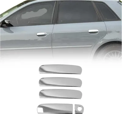 Image de Poignée de porte Cache-poignée de porte pour Audi A6 1997-2004 Acier inoxydable 5pcs