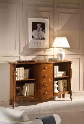 Immagine prodotto di Libreria in legno scaffale ufficio autoportante elegante armadio marrone nuovo