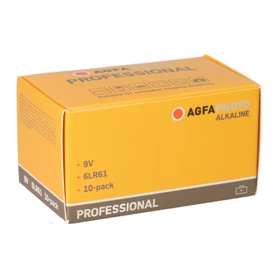 Produktbild von AgfaPhoto Batterie Alkaline Professional -9V  E-Block  10St.