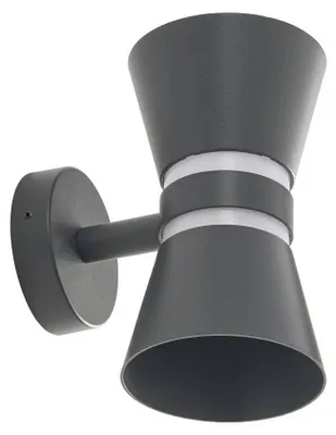 Produktbild von Lucande LED-Außenwandleuchte Meravi, anthrazit, 2-flg., IP44