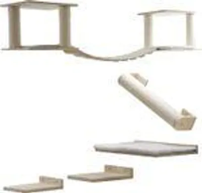 Immagine prodotto di Kerbl Katzenspielplatz Top XL (Farbe weiß, max. Belastbarkeit 5 kg, 7-teilig)