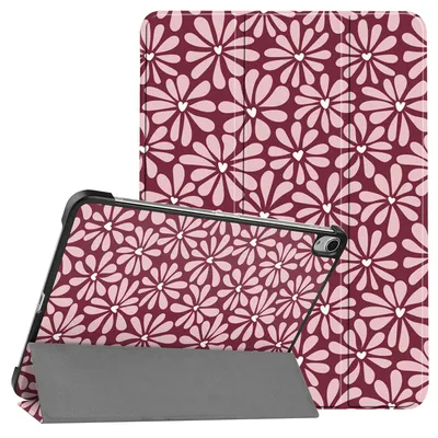 Productafbeelding van imoshion Design Trifold Bookcase voor de Apple iPad Air 11 inch (2026) M4 / (2025) M3 / (2024) M2 / Air 5 (2022) / Air 4 (2020) - Bloom Love Blush