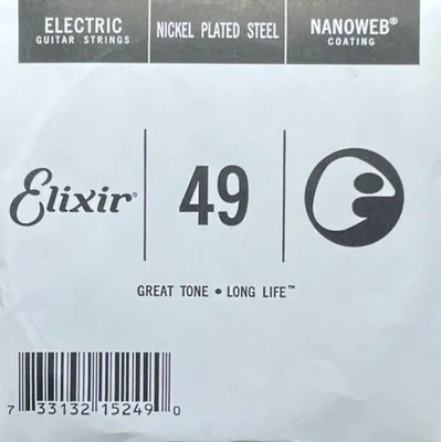 Obrázek produktu pro Elixir 15249 Nanoweb Nickel - jednoduchá struna 049