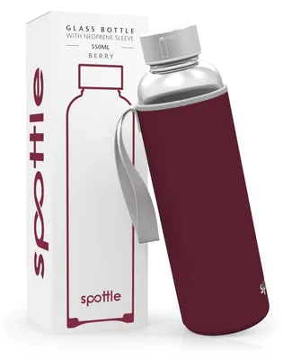 Immagine prodotto di Borraccia in vetro borosilicato da 550 ml, adatta al lavaggio in lavastoviglie, ideale per tutte le bevande