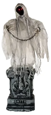 Produktbild von Grabstein mit Kettengeist Halloween Animatronic 130cm