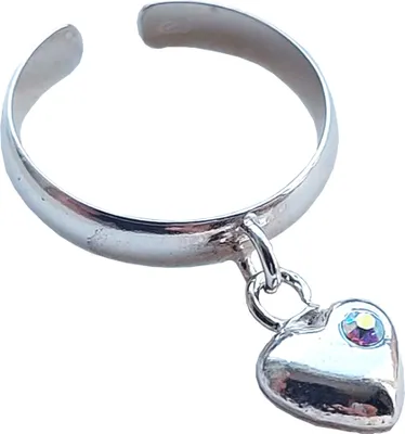 Produktbild von Zeh-Ring Herz aus 925 er Sterling Silber