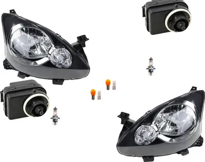 Produktbild von Scheinwerfer passend für Toyota Aygo B10 07/05- Leuch. Links Rechts + Stellmotor 6224C0 9602407480 9632162280 811700H010 811700H011 811300H010 Johns