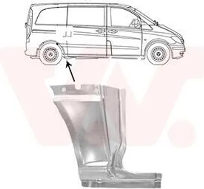 Produktbild von VAN WEZEL Seitenwand Reparaturblech passend für MERCEDES-BENZ VIANO (W639) VITO Bus (W639) VITO / MIXTO Kasten (W639)