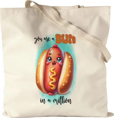 Produktbild von You Are a Bun in a Million Lustiges Hotdog Spruch Jutebeutel