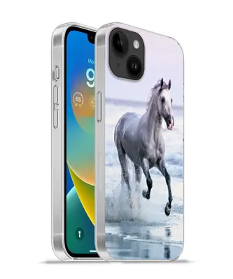 Produktbild von MuchoWow® Handyhülle Schutzhülle Hülle für Apple iPhone 14 Plus - Soft case Pferd - Meer - Pastell Silikon Softcase Handy Hülle - Abbildung