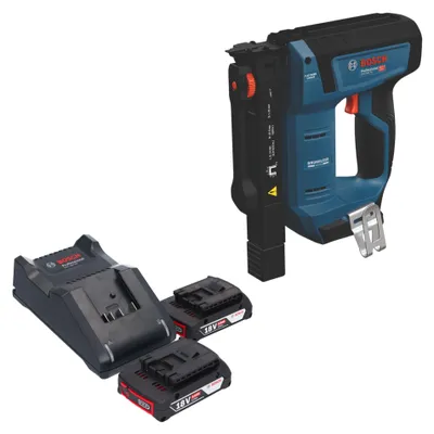 Produktbild von Bosch GTH 18V-14 Akku Holzklammerer 18 V 10,6 x 6 - 14 mm Brushless + 2x Akku 2,0 Ah + Ladegerät