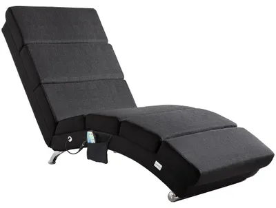 Produktbild von CASARIA® Relaxliege XXL Massage Heizfunktion 186x89x55cm Ergonomisch Stoff Gepolstert 180kg Belastbarkeit Wohnzimmer Chaiselongue Relaxsessel Anthrazit