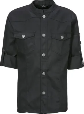 Produktbild von Kochjacke Westernstyle, langarm, Druckknöpfe, Fb. schwarz, Gr. M : 65% Polyester 35%Baumwolle 220 g/m² : M : schwarz