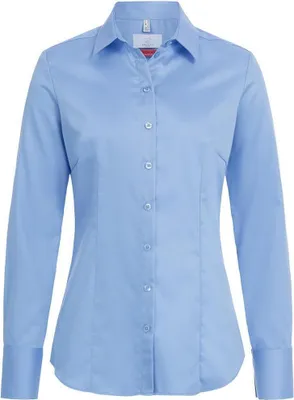 Produktbild von Greiff Corporate Bluse PREMIUM Damen ® Bügelfrei Mittelblau 44