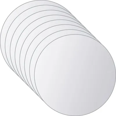 Produktbild von The Living Store 16-tlg. Spiegelfliesen-Set Rund Glas