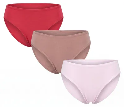 Immagine prodotto di Kisses&Love, confezione da 3 slip da donna in cotone, con vita media, modello KL10000