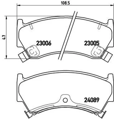 Produktbild von Brembo Bremsbelagsatz, Scheibenbremse Vorderachse P 56 026