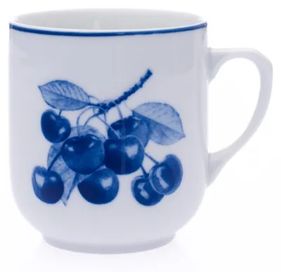 Obrázok produktu pre Český porcelán, a.s., Dubí Hrnček Trojka, 300 ml, kobaltová višňa, Český porcelán
