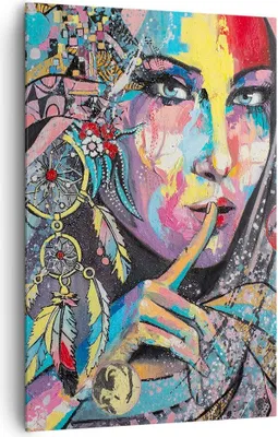Produktbild von Bild auf Leinwand - Leinwandbild - Einteilig - frau folklore - 80x120cm - Wand Bild - Wanddeko - Wandbilder - Leinwanddruck - Kunstdruck - Wanddekoration - Leinwand bilder - Wandbild - PA80x120-3427