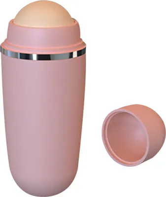 Produktbild von Ölabsorbierender Vulkanstein-Gesichtsroller, Gesichtswalze, vulkanische Ölabsorption Walze, Gesichtsöl absorbieren, Gesicht Öl Kontrollstab Gesicht Hautpflegewerkzeug (Rosa)