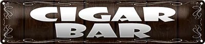 Produktbild von Blechschild Spruch 46x10cm Cigar Bar Zigarrenbar Dekoration