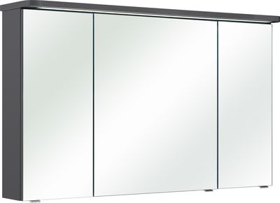 Spiegelschrank Badmöbel Badspiegel Spiegel Badezimmerspiegel Bad "Maire IV" Steingrau-Hochglanz