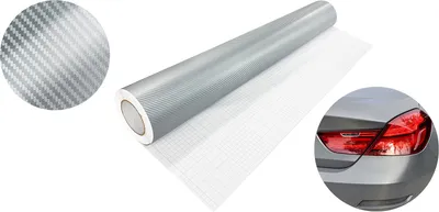 Produktbild von Carbon Folie 100x50 cm - Carbon 3D Silber - Carbonfolie matt mit Luftkanal-Kleber und UV-Schutz - Selbstklebend Autofolie für Innen und Außen - Auto Folierung für Tuning - Carwrappingfolie