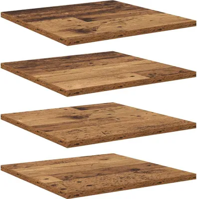 Zdjęcie produktu dla vidaXL Półka 4 szt. brązowa 40 x 40 x 1,5 cm materiał drewnopochodny