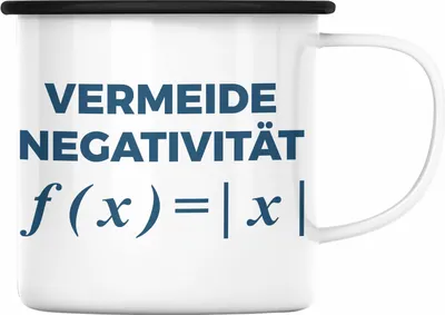 Produktbild von Trendation - Mathelehrer Emaille Tasse Mathematiker Physik Emaille Tassen Spruch Lustig Emaille Emaille Tasse Physiker Geschenk Mathestudent (Schwarz)