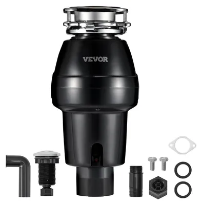 Imagen del producto de VEVOR, Triturador de residuos de cocina, sistema de trituración de alimentos, 3/4 HP, montaje de 3 tornillos, 3600 RPM