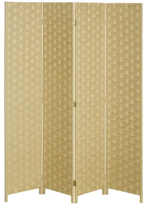 Obrázek produktu pro HOMCOM, paravan, 4 díly, 159,5 x 169,5 cm, prostorový členič, vyrobený z vlnitého papíru, vhodný do obývacího pokoje