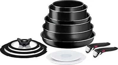 Produktbild von Tefal L1599243, Gemischtes Set, Schwarz, Aluminium, Schwarz, Abnehmbar, 16 cm