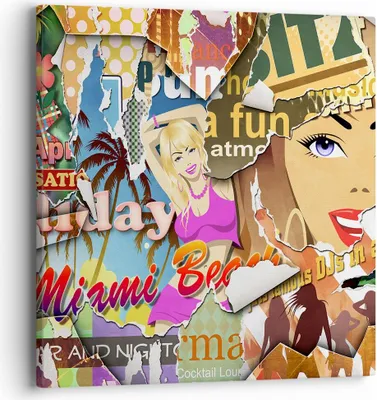 Produktbild von Bild auf Leinwand - Leinwandbild - Graffiti modern - 40x40cm - Wand Bild - Wanddeko - Wandbilder - Leinwanddruck - Bilder - Kunstdruck - Wanddekoration - Leinwand bilder - Wandkunst - AC40x40-3622