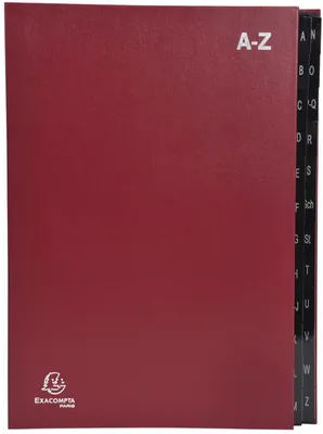 Produktbild von Exacompta Pultordner 24 Fächer Karton alphabetisches Register A-Z DIN A4 Rot