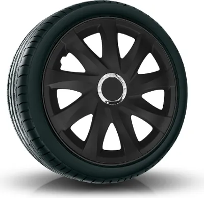Produktbild von Radkappen Radzierblenden (4Stück) 15 Zoll schwarz matt DRIFT Z458628