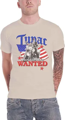 Produktbild von Tupac Shakur - "Most Wanted" T-Shirt für Herren/Damen Uni RO4117 (XXL) (Sand)