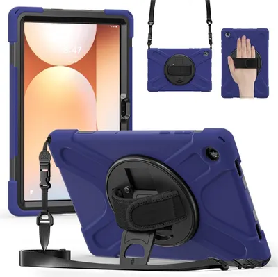 Produktbild von Samsung Galaxy Tab A11 Plus Hülle - Coverup Heavy Duty Case mit Schultergürtel - Dunkelblau