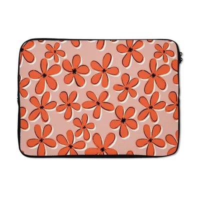 Produktbild von MuchoWow® Laptop Hülle 13 Zoll Muster - Vintage - Blume Laptoptasche - Laptophülle - Sleeve - Rundumschutz