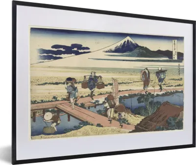 Produktbild von MuchoWow® MuchoWow® Gerahmtes Poster Nakahara in der Provinz Sagami - Gemälde von Katsushika Hokusai 60x40 cm - Poster mit zchwarzem Bilderrahmen - Schlafzimmer - Plakat in Rahmen - Drucken