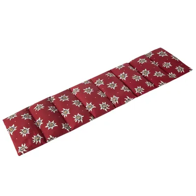 Produktbild von Leinsamenkissen 75x20cm groß 8-Kammer, Blume-Edelweiß - Wärmekissen, Körnerkissen für Mikrowelle und Backofen