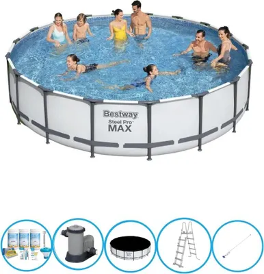 Zdjęcie produktu dla Bestway Pool Steel Pro MAX - Zestaw basenowy - 549x122 cm