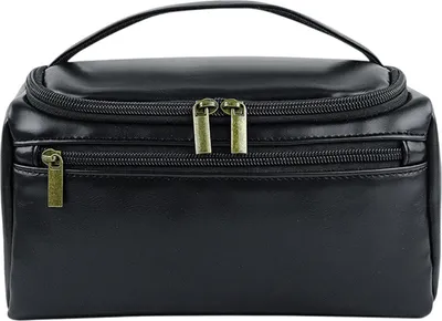 Produktbild von Tragbar Kosmetiktasche, Kulturtasche, Waschtasche, Wasserdicht Reise Kulturbeutel, Schwarz